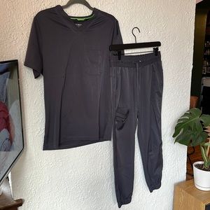 Grey Healing Hands Scrub Set - fits like a size M